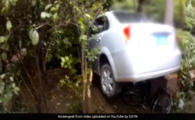 Watch: Drunk Driver Loses Control, Rams Car Into School Wall