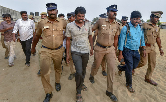 Flash Protest At Chennai's Marina Beach On Cauvery Issue