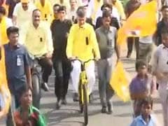 Chandrababu Naidu Hops On Bicycle To Demand Special Status For Andhra Pradesh