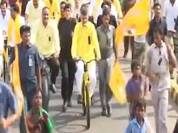 Chandrababu Naidu Hops On Bicycle To Demand Special Status For Andhra Pradesh Chandrababu Naidu Hops On Bicycle To Demand Special Status For Andhra Pradesh