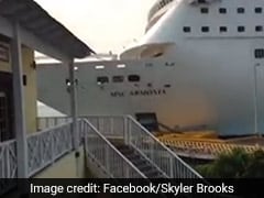 65,000-Ton Cruise Ship Crashes Into Dock. Moment Caught On Camera