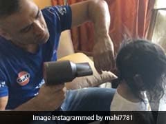 Post CSK Win, MS Dhoni Back To Daddy Duty. Does Daughter Ziva's Hair In Adorable Video