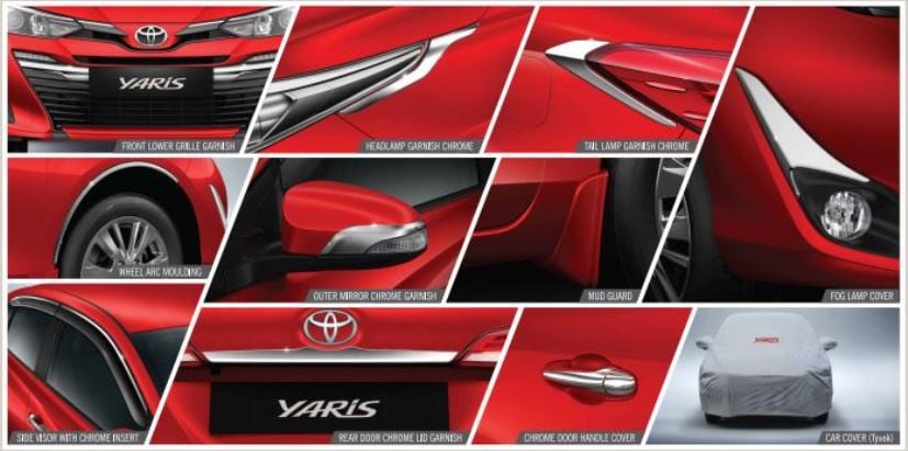 exterior accessories for the yaris