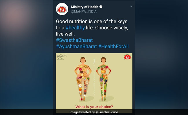 health ministry tweet on healthy lifestyle