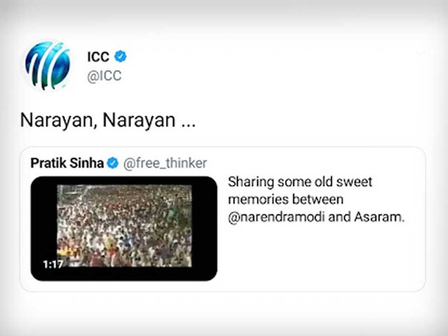 ICC Tweets Narayan, Narayan On Viral Video Of PM Narendra Modi And Asaram, Later Apologises