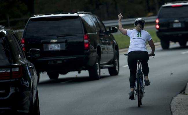Fired For Showing Trump Middle Finger, Cyclist Now Sues Ex-Employer