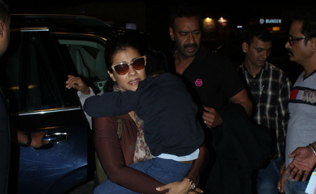 Kajol And Ajay Devgn Fly Out Of Mumbai With Kids On Actor's Birthday. See Pics