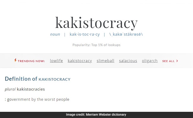 Kakistocracy, A 374-Year-Old Word, Goes Viral After Tweet Slams Trump