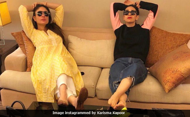 Check Out Kareena And Karisma's Kapoor Swag In Pic Of Them Chillin' Like Villains