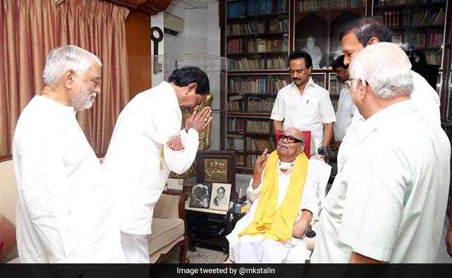 Telangana Chief Minister K Chandrasekhar Rao Meets M Karunanidhi, M K Stalin In Chennai, Hold Talks on State Autonomy, Development