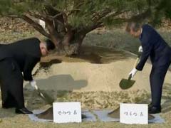 North Korea's Kim, South Korea's Moon Plant Tree For Peace At Border