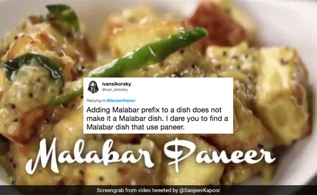 Sanjeev Kapoor Shares Recipe For Malabar Paneer, Gets Roasted On Twitter