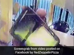 Thief Steals TV From Pizza Place, Almost Gets Crushed Under It
