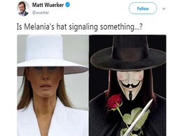 Melania Trump's Hat Becomes Meme Fodder For Twitter Melania Trump's Hat Becomes Meme Fodder For Twitter