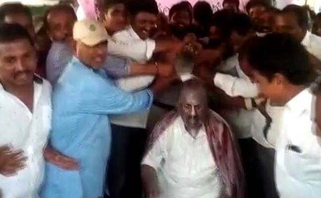 Telangana Assembly Speaker Gets 'VIP Milk Bath', Slammed On Twitter