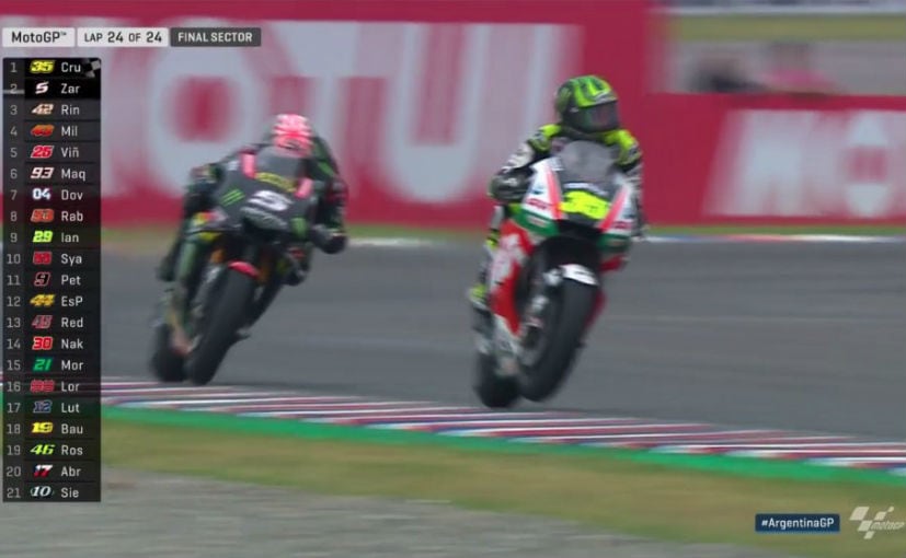MotoGP: Crutchlow Beats Johann Zarco To Win Scintillating Argentina GP MotoGP: Crutchlow Beats Johann Zarco To Win Scintillating Argentina GP