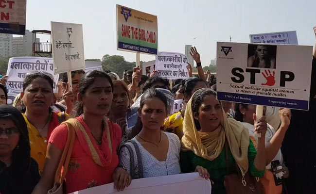 Hundreds Of Mumbaikars Assemble To Protest Kathua, Unnao Rape Cases