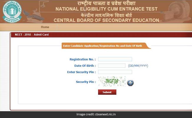 neet 2018 admit card