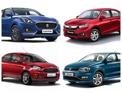 New Honda Amaze vs Maruti Suzuki Dzire vs Ford Aspire vs Volkswagen Ameo: Specifications Comparison