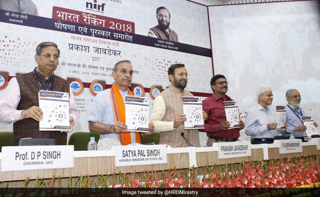 Prakash Javadekar Releases NIRF India Rankings 2018; Check Updates Here