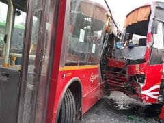 2 Dead As Buses Collide In Busy Intersection Near Delhi