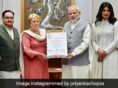 Priyanka Chopra Picks A Pristine White Anarkali To Meet PM Modi