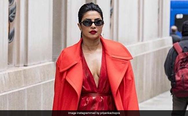 Priyanka Chopra, In Fiery Red, Turns The Streets Of New York Into A Runway