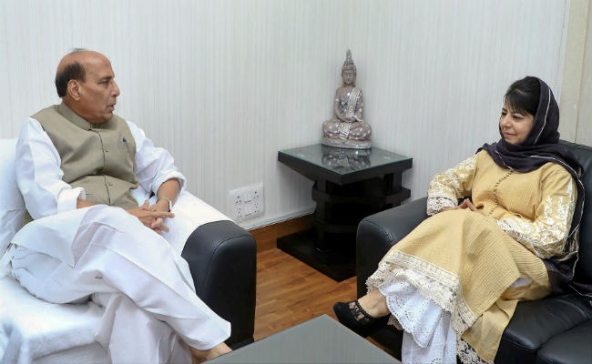 Mehbooba Mufti Meets Rajnath Singh, Accuses BJP Of Playing Politics On Kathua Rape Case