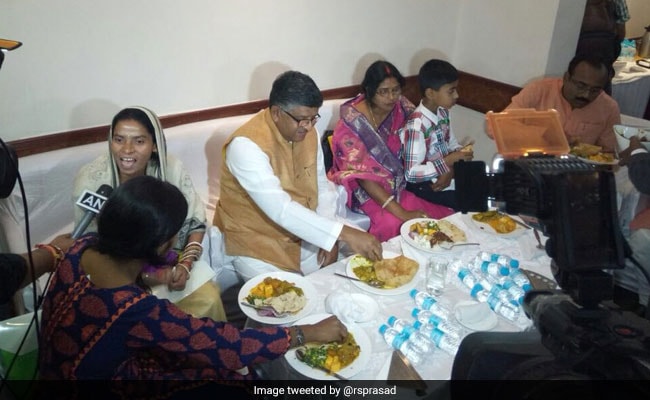 On Ambedkar Jayanti, Ravi Shankar Prasad Has Lunch With Dalits At 5-Star Hotel