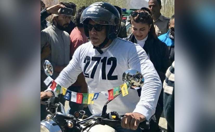 Race 3 Actor Salman Khan Goes Riding In Leh On The Royal Enfield Classic 350
