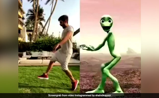 घर की बालकनी पर शाहिद कपूर ने किया एलियन के साथ डांस कॉम्पटीशन, 47 लाख बार देखा गया Video
