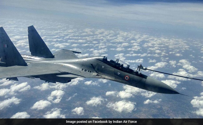 Air Force Sukhoi Fighter Jet Refuel Mid-Air In Big Wargames Exercise