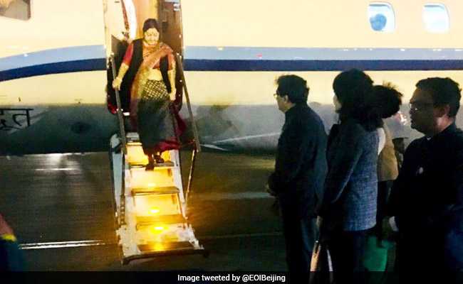 Sushma Swaraj Arrives In China For Bilateral Talks, SCO Meeting