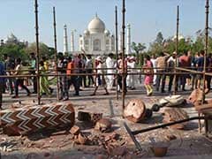 At Taj Mahal, Minaret At The Entrance Crashes After Thunderstorm