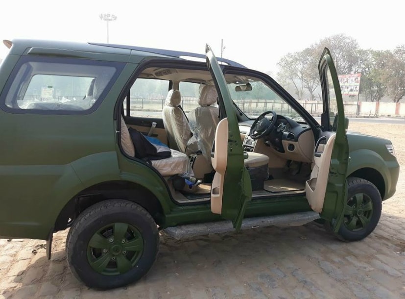 Tata Safari Storme For The Indian Army Looks Mean In Matte Green ...