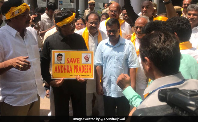TDP Lawmakers Detained Near PM's Residence, Arvind Kejriwal Visits Them