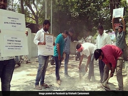 Telangana Residents Repair Road, Name It After KT Rama Rao, Ivanka Trump Telangana Residents Repair Road, Name It After KT Rama Rao, Ivanka Trump