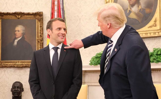 Clumsy Handshakes, Awkward Kiss And Wiping Dandruff: All The Bizarre Moments From Trump's State Welcome For Macron