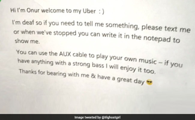 Deaf Uber Driver's Heartwarming Note For Passengers Is Super Duper Viral