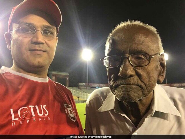 IPL 2018: Virender Sehwag Meets His 93-Year-Old Fan. In Pictures