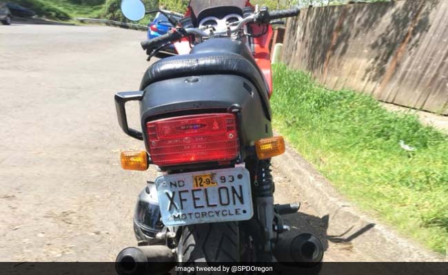 Wanted Felon Riding Bike With 'XFELON' License Plate Leads Cop On Pursuit