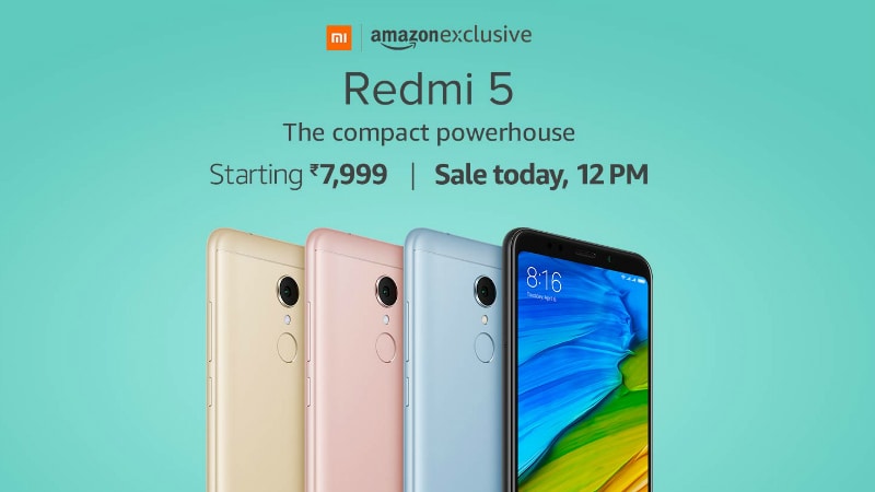 Xiaomi Redmi 5 की अमेज़न पर एक्सक्लूसिव सेल, स्मार्ट टीवी की बिक्री यहां
