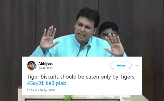 "Only Cats For CAT Exam": Twitter 'Says It Like Biplab' After Tripura Chief Minister's Gaffe