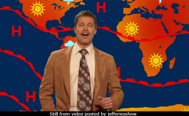 Brad Pitt Makes A Comeback As The Depressing Weatherman In <I>The Jim Jefferies Show</i>