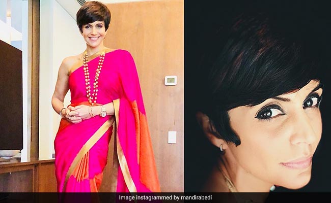 Mandira Bedi Created This Stunning Colour Pop Saree