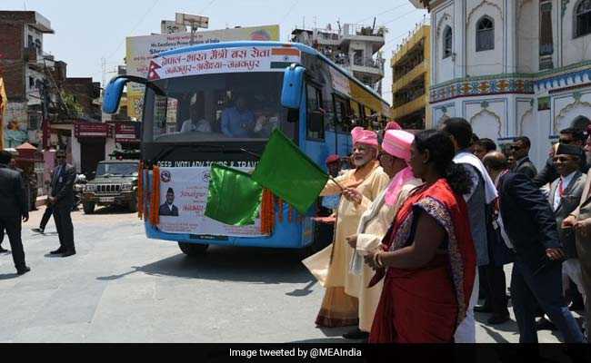 PM Modi, KP Oli Jointly Inaugurate Janakpur-Ayodhya Direct Bus Service