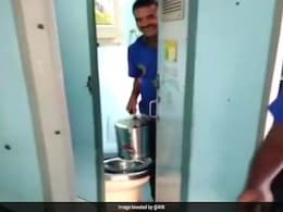 Video Suggests Water From Train Toilet Used In Tea Cans, Vendor Fined Video Suggests Water From Train Toilet Used In Tea Cans, Vendor Fined