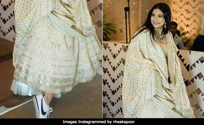 Move Over <i>Saree</i>, Rhea Kapoor&rsquo;s Wearing Her Sneakers With A <i>Lehenga</i>