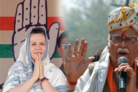 Advani felicitates Manmohan and Sonia