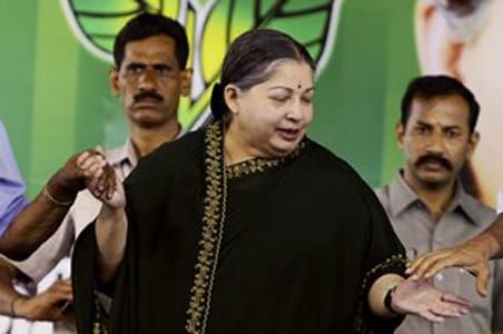 Miffed Jaya blames 'money power' for DMK win
